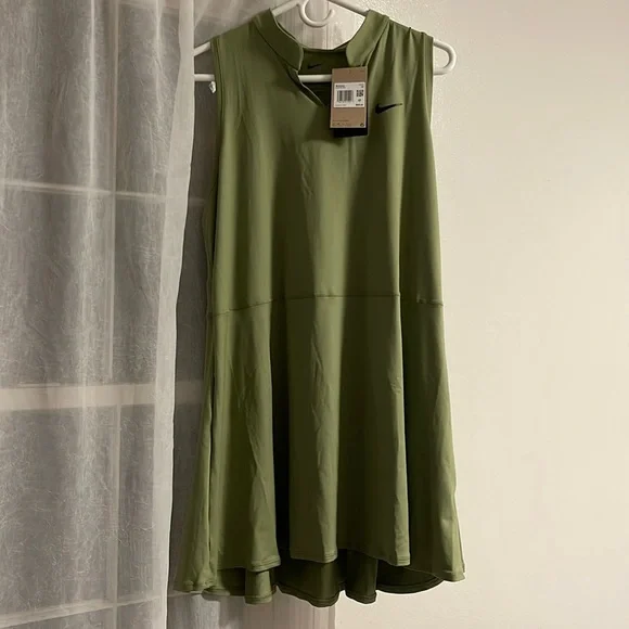 green nike tennis dress Green Cut Out Side Dress